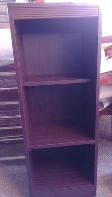 《鑫進行》全新 三格書櫃 三層書櫃 全木心板材質 胡桃色