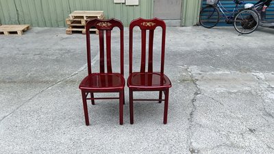 【安鑫】~紅木色實木製鑲貝餐椅 化妝椅 書桌椅 電腦椅 休閒椅 麻將椅 戶外椅【A507】