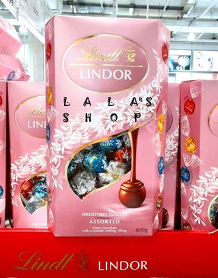 LINDT LINDOR 瑞士蓮 綜合巧克力粉紅限定版 (600g)2023/07 COSTCO 好市多代購