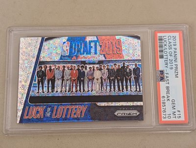 2019 Prizm Luck of the Lottery Fast Break PSA10