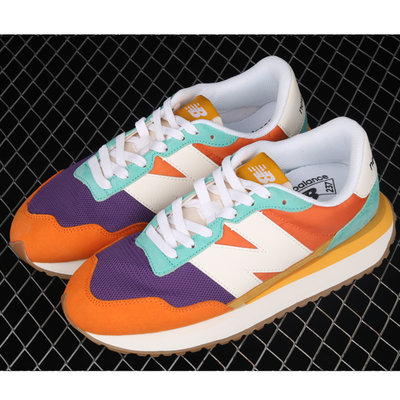 New Balance MS237系列復古休閒運動慢跑鞋 男女鞋 橘色/紫色/白色