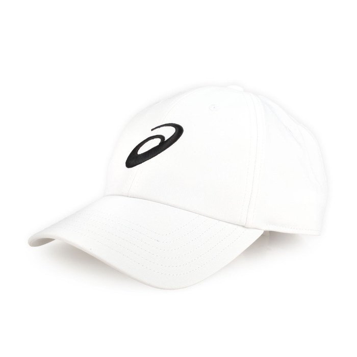 【曼森體育】ASICS 亞瑟士 慢跑帽 黑色 / 白色 遮陽 防曬 帽 可調整帽圍鬆緊