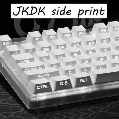 【JKDK】黑/白側刻鍵帽 Pbt材質oem高度134鍵 適用於61/68/71/84/87/96/104等機械鍵盤