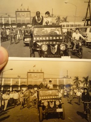 221027--歡迎亞洲鐵人~楊傳廣~紀政~彰化車站57年~專車遊行盛況~相關特殊(一律免運費---只有各一張)老照片