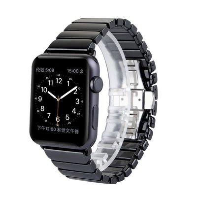 適用於iWatch1/2/3/4/5/6/7代一珠陶瓷運動錶帶 Apple Watch錶帶 蘋果手錶錶帶 41/45mm-現貨上新912