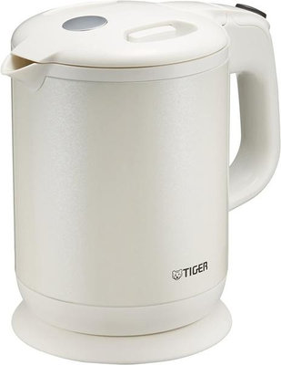 【日本代購】TIGER 虎牌 0.8L 無蒸氣 不鏽鋼 電熱水壺 PCH-G080 白色