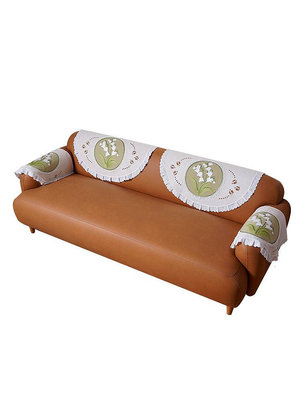 沙發蓋布法式奶油風沙發巾刺繡四季通用萬能沙發套罩靠背巾沙發布多多雜貨鋪