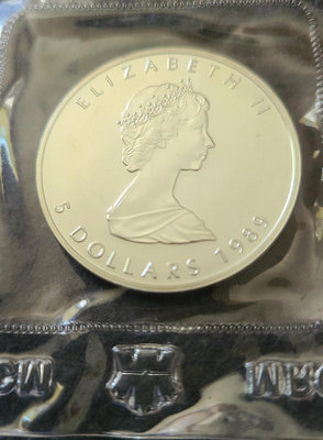 1989年加拿大9999楓葉銀幣1oz