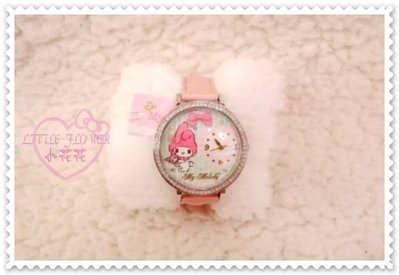 ♥小花花日本精品♥Hello Kitty 美樂蒂抱酷洛米邊框金鑽  亮晶晶水鑽 繽紛手錶 手表99905606