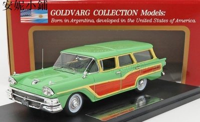 模型車 Goldvarg 1/43 美國福特旅行車模型Ford Country USA Squire 1958