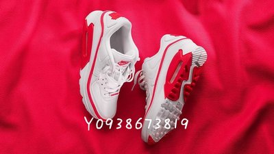 Undefeated x Nike Air Max 90 氣墊 白紅 休閒鞋 男女鞋 CJ7197-103