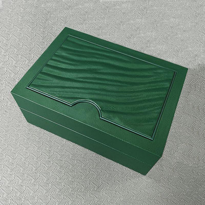 手表盒高級綠色原裝表盒全套pu皮盒定制名牌logo手表包裝盒送禮袋說明書
