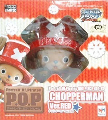 日本正版 POP 海賊王 航海王 NEO-EX  喬巴超人 Ver. RED 紅色 模型 公仔 日本代購