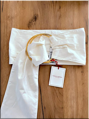 Carolina Herrera 卡羅琳娜 正品新品 白色寬版腰帶  m號 特價