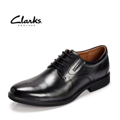 clarks其樂男鞋2022新款牛皮圓頭系帶英倫風低跟正裝商務男士皮鞋