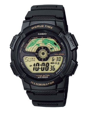 【萬錶行】CASIO 航空儀表版造型戶外雙顯錶 AE-1100W-1B