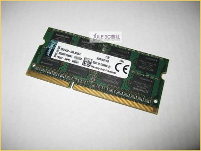 JULE 3C會社-金士頓Kingston DDR3 1600 8GB 8G KVR16S11/8 終保/筆記型 記憶體