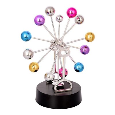 熱銷 北歐 家居裝飾創意摩天輪彩球磁力永動儀搖擺器永動儀模新型辦公桌面擺件情侶禮物R03