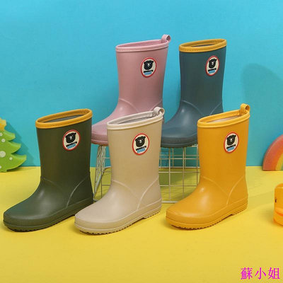 2023新款日本兒童雨靴寶寶可愛中筒雨鞋男童雨鞋女童輕便防滑水鞋