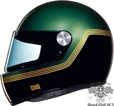 ♛大鬍子俱樂部♛ NEXX ® XG100R Motordrome 歐洲 復古 CAFE 哈雷 全罩 安全帽 綠色