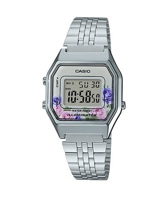 CASIO手錶 復古數字型 歷久不衰熱銷 LA-680WA-4C 玫瑰花圖樣潮流必備配件~CASIO公司貨LA680