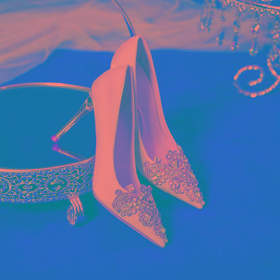 歸藝小眾高級感婚禮高跟鞋婚鞋香檳色主婚紗新娘鞋水晶宴會鞋細跟