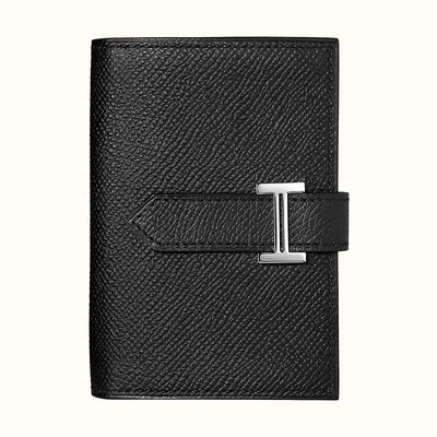 [現貨/預購］Hermes Bearn mini  Wallet 經典黑色銀釦短夾 卡夾名片夾 可放零錢紙鈔男女適用