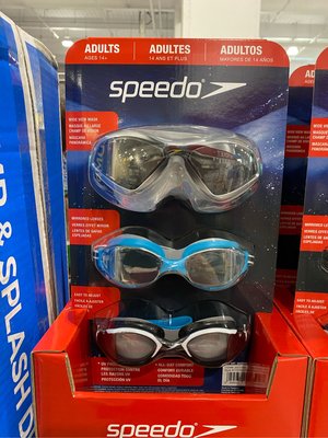 Speedo 成人泳鏡3入組（進階、廣角、鏡面）