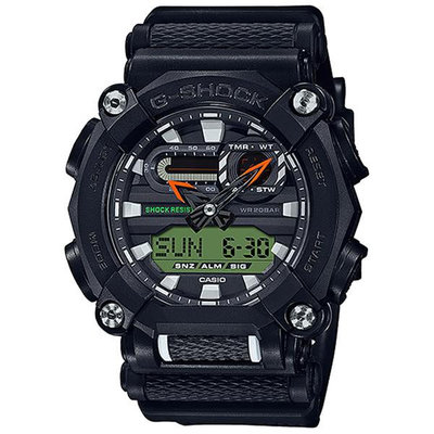 CASIO 卡西歐 G-SHOCK 時尚工業風雙顯手錶 禮物(GA-900E-1A3)