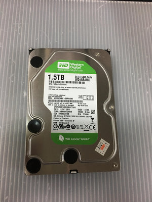 電腦雜貨店→綠標 WD WD15EARX 1.5TB 硬碟 3.5吋SATA桌上型硬碟 二手良品 $300