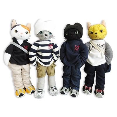 日本進口 ～ 時尚貓 “ZAP CAT” 貓咪玩偶 / 貓咪擺飾 附支架 (共4款)