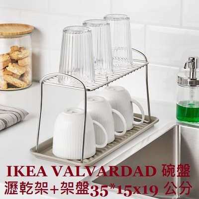 ☆創意生活精品☆ IKEA VALVARDAD 碗盤瀝乾架+瀝乾架盤/一組