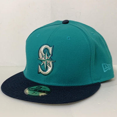 CA-美國職棒【西雅圖水手】MLB 1994~96年 通用替代球員帽-7 1/2 (湖水綠/深藍 NEW ERA)