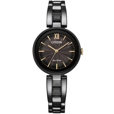 【時光鐘錶公司】CITIZEN 星辰 錶 EM0804-87E 光動能 時尚神秘黑腕錶 女錶手錶生日禮物情人節禮物