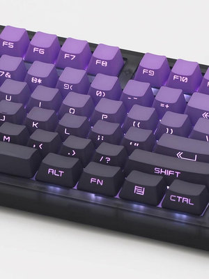 鍵盤 腹靈MK870成品紫氣東來側刻機械鍵盤客制化套件87鍵電競游戲
