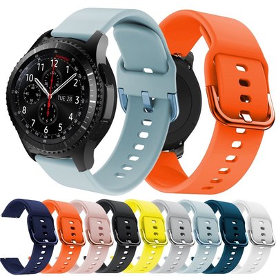 18MM/20MM/22MM Active2硅膠方扣手錶錶帶 華米GTR2/GTS2通用 華為watch 3 pro錶帶