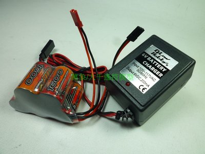 大千遙控模型  VB 6V-1600mAh 鎳氫電池( 塔型)+充電器 各式油車/接收機用