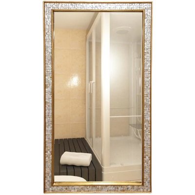 【熱賣精選】 歐式化妝鏡復古雕花浴室鏡衛生間鏡子壁掛貼墻裝飾鏡子洗手間鏡子