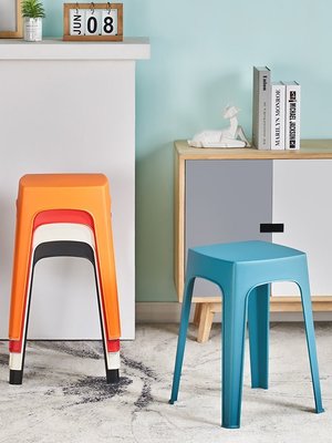 加厚塑料凳子經濟型北歐方凳簡約現代創意小凳成人家用