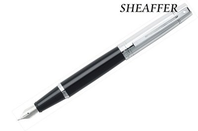 【Pen筆】SHEAFFER西華 300系列黑桿銀套鋼筆 F尖 9314