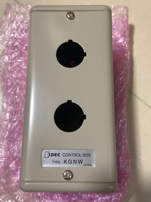 IDEC日本和泉 KGNW212Y 金屬按鈕開關盒 控制箱   IDEC 直徑22  雙孔控制盒