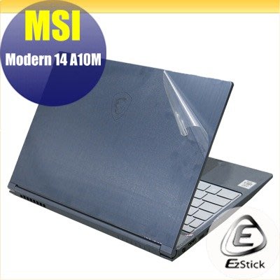 【Ezstick】MSI Modern 14 A10M 二代透氣機身保護貼(含上蓋貼、鍵盤週圍貼、底部貼)DIY 包膜