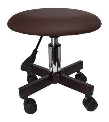 《SalonPlanet沙龍之星》多功能升降矮凳（咖啡色）有輪子可調高低/吧台椅
