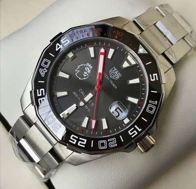 TAG HEUER Aquaracer Calibre 5 黑色面錶盤 銀色不鏽鋼錶帶 男士 自動機械錶 WAY201D.BA0927 豪雅 競潜 300M