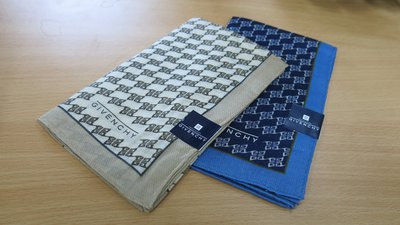 [售完]網拍最低價~日本GIVENCHY經典格紋領巾(DAKS另有賣場)手帕3條1組價700元