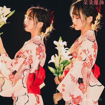 cospaly 日本 和服 傳統服飾 新款日系和服影樓攝影服裝日式櫻花和服女神明少女改良寫真服裝