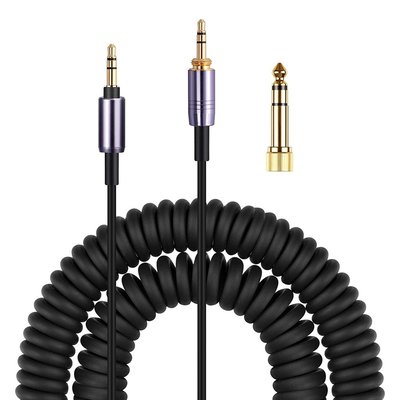 gaming微小配件-WH-1000XM4 耳機線 彈簧線適用 SONY WH-1000XM5 1000XM3 XM2 耳機延長線 音頻線-gm