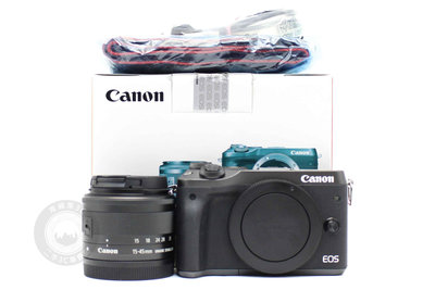 【高雄青蘋果3C】Canon EOS M6 + EF-M 15-45MM  APS-C 黑色 二手相機#88039