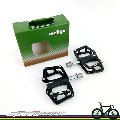 【速度公園】維格 Wellgo R277 陽極CNC鋁合金 輕量化 培林踏板 盒裝 黑色 M194升級版