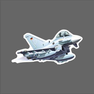 EF2000 颱風戰鬥機 德國空軍 歐洲戰鬥機 Eurofighter Q版 軍機 貼紙